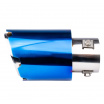 Edelstahl-Auspuffrohr 89 mm blau